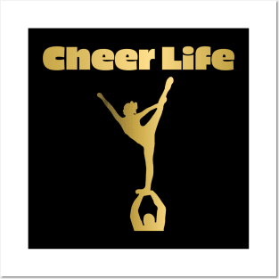 Cheer Life Design in Gold Posters and Art